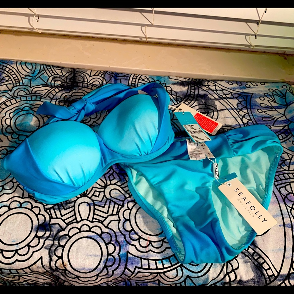 NWT seafolly Miami buster bikini Seychelles sz8